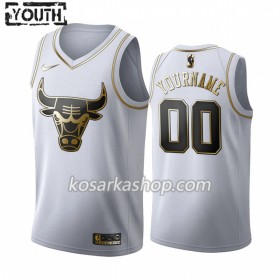 Dres Chicago Bulls Prilagođeni Nike 2019-20 Bijela Golden Edition Swingman - Dječji